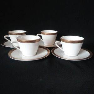 4 Seltmann Weiden Gold Encrusted Cup n Saucer Sets